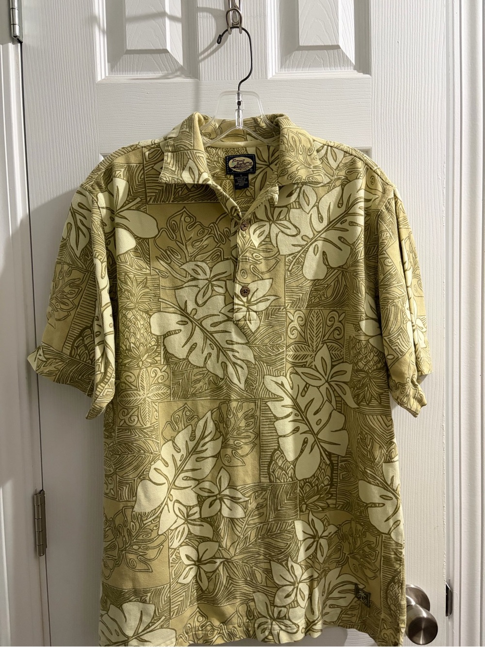 Tommy Bahama Olive Green Tropical-Print Polo